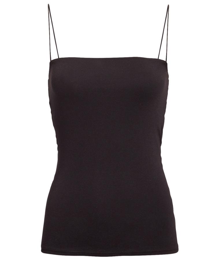 Enza Costa Essential Strappy Tank Black P