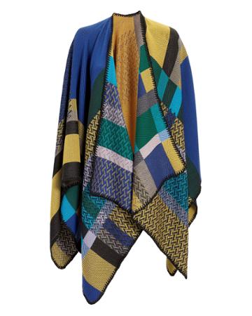 Missoni Usa Mixed Knit Print Cape Multi 1size