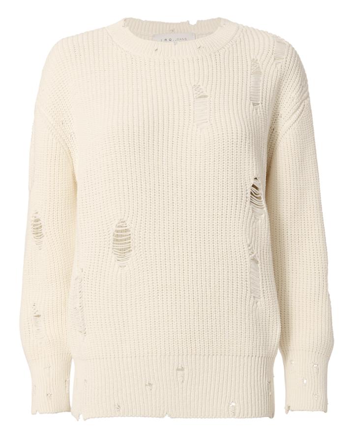 Iro Ecru Shredded Sweater