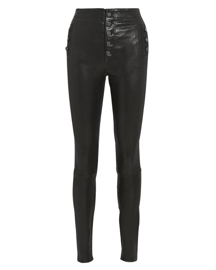 J Brand Natasha Skinny Leather Pants Black 26