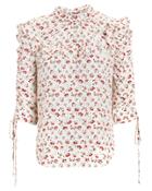 Veronica Beard Howell Floral Blouse White 4