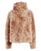 Yves Salomon Reversible Shearling Coat Blush 34