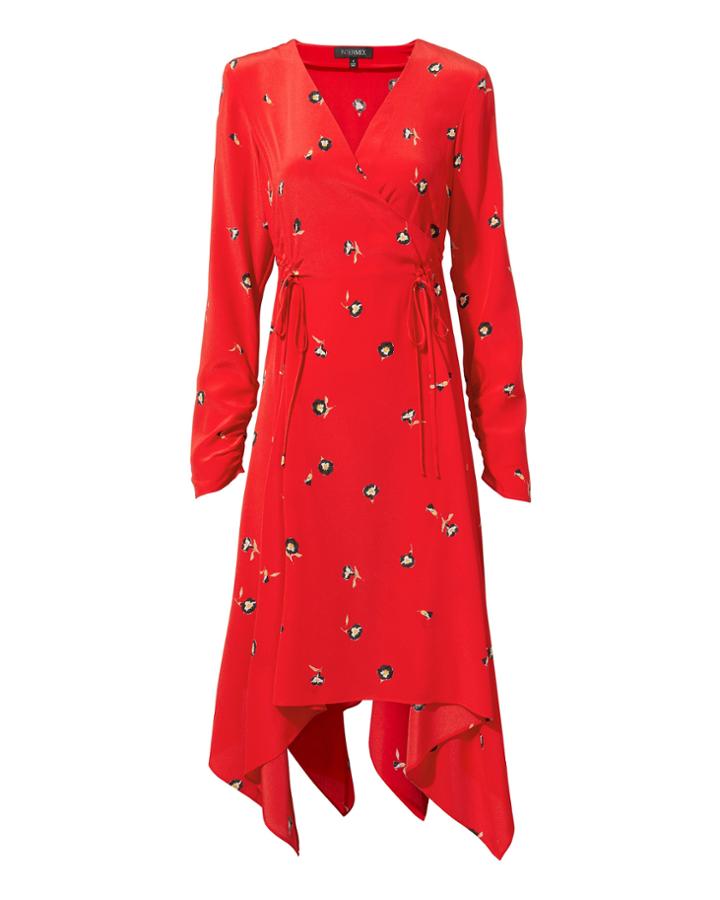 Exclusive For Intermix Intermix Josie Printed Dress Red Zero
