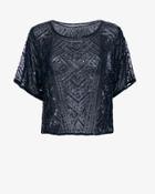 2 Three 4 Exclusive Beaded Sheer Top