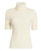 3.1 Phillip Lim Ribbed Turtleneck Top White P