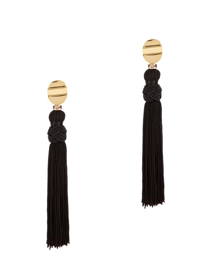 Lizzie Fortunato Sienna Tassel Earrings Black 1size