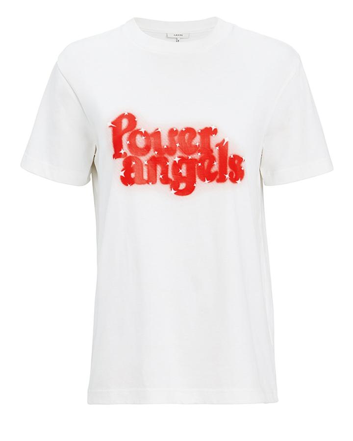 Ganni Harris Power Angels Tee White P