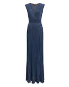 Missoni Lurex Pleated Gown Navy 40