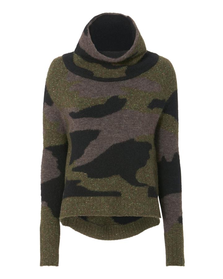 Veronica Beard Davis Camo Sweater