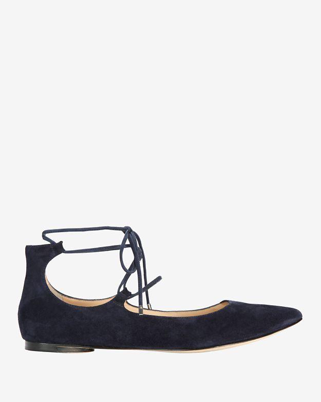 Belle By Sigerson Morrison Viata Suede Ballet Flat: Navy