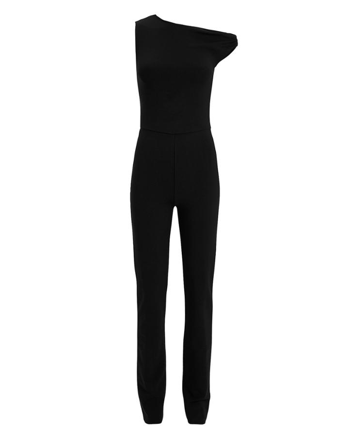 Atlein One Shoulder Twist Jumpsuit Black 34