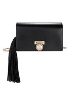 Balmain Side Tassel Leather Pochette Clutch Bag Black 1size