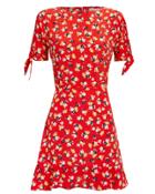 Faithfull The Brand Daphne Floral Mini Dress Red Floral M