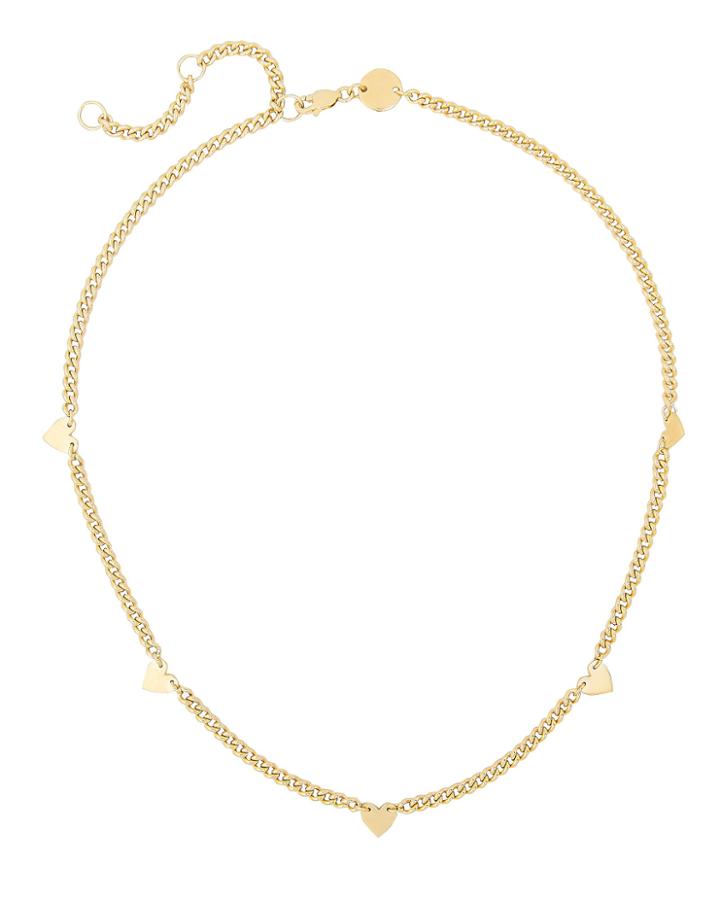 Jennifer Zeuner Georgia Curb Necklace Gold 1size