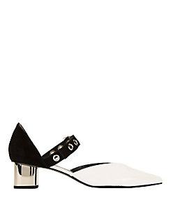 Robert Clergerie Sasa Grommet Strap Mid Heel Pumps