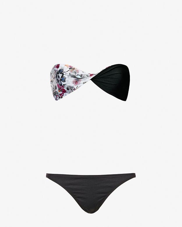 Onia Floral Print Bandeau Bikini