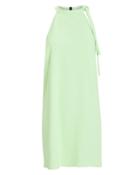 Tibi Tie Neck Mini Dress Green Zero