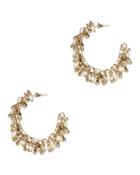 Rosantica Flapper Hoop Earrings Gold 1size