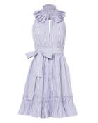 Alexis Briley Stripe Mini Halter Dress