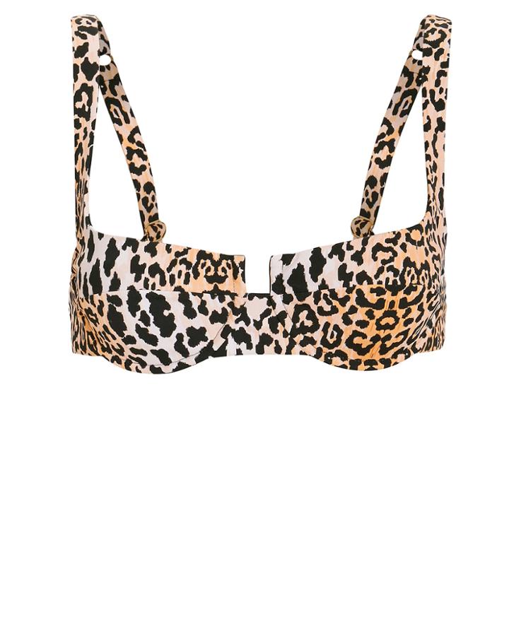 Reina Olga Brigitte Underwire Bikini Top Brown/leopard 2