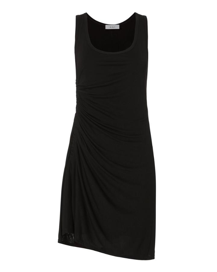Alc A.l.c. Lelah Ruched Mini Tank Dress Black P