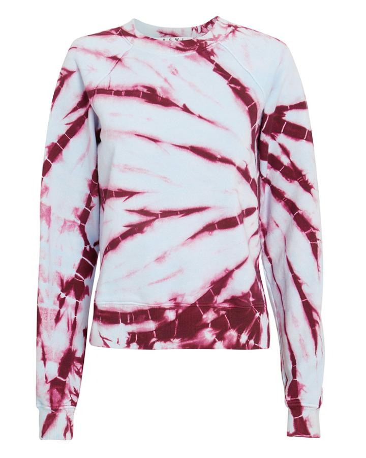 Proenza Schouler Pswl Tie-dyed Shrunken Sweatshirt Blue/red P
