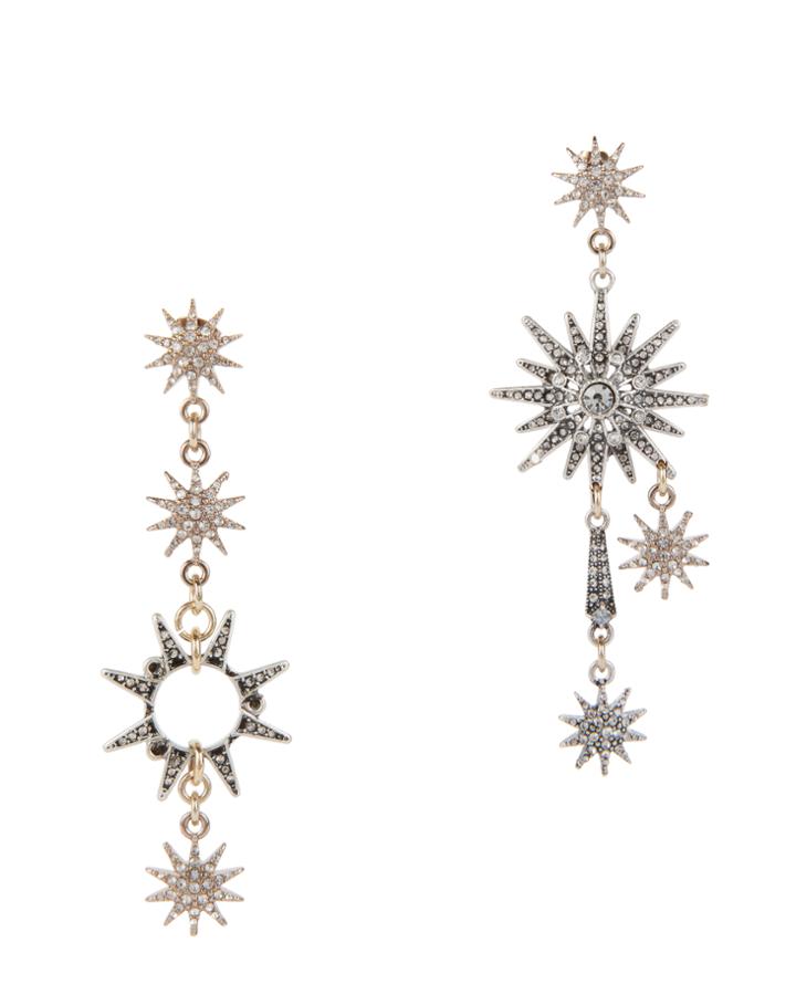 Lulu Frost Asymmetrical Star Earrings Metallic 1size