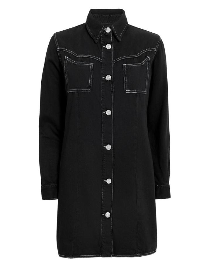 Ganni Denim Shirt Dress Black 40