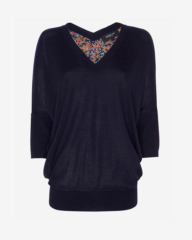 Derek Lam Bat Wing Silk Back Sweater