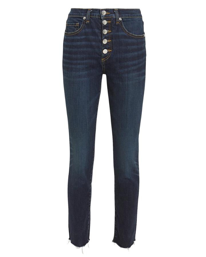 Veronica Beard Debbie Skinny Jeans Denim-drk 25