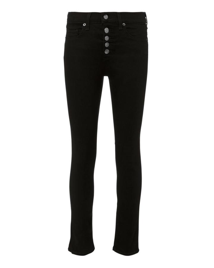 Veronica Beard Debbie Skinny Jeans Black 24