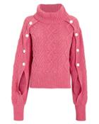 Hellessy Digby Turtleneck Sweater Pink M