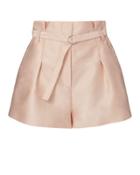 3.1 Phillip Lim Pink Satin Origami Shorts Blush Zero