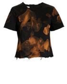 Marques Almeida Marques' Almeida Cap Sleeve Bleached T-shirt Black/brown P