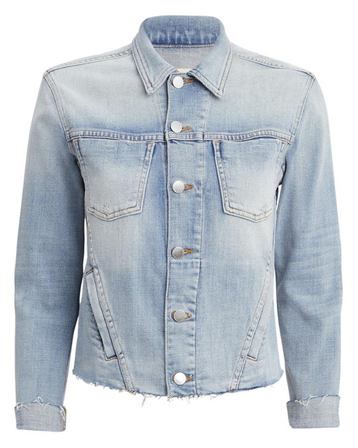 L'agence Janelle Mojave Denim Jacket Light Blue Denim S