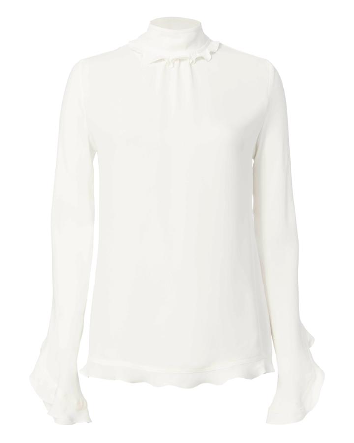 Derek Lam Open Back Ruffle Blouse