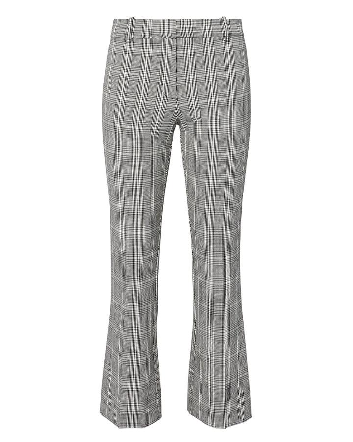 Derek Lam 10 Crosby Plaid Cropped Flare Trousers Multi Zero