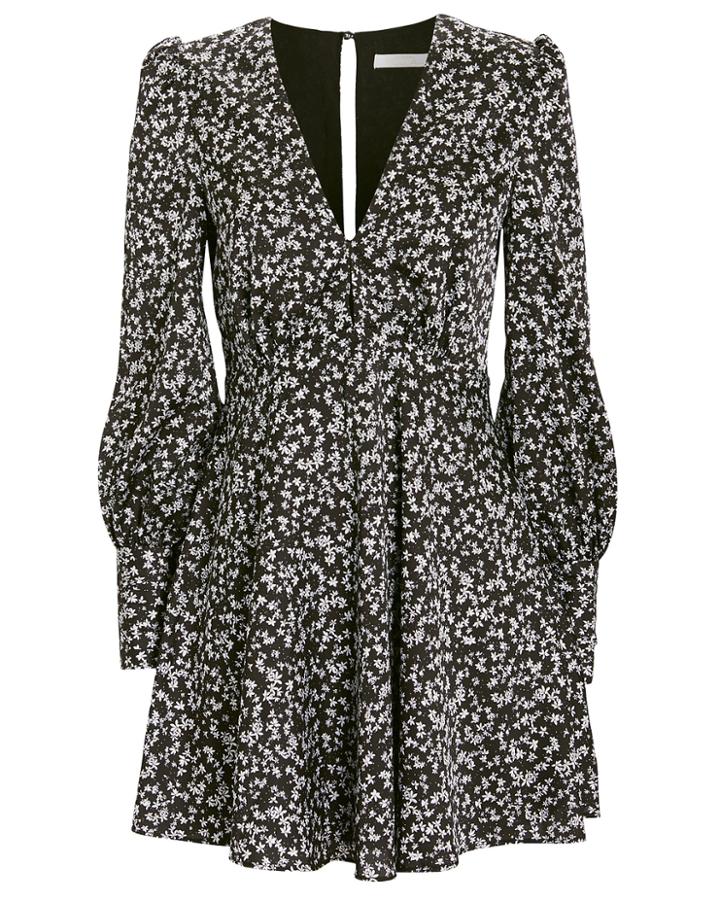 La Maison Talulah Embody The Love Mini Dress Black/white Floral P