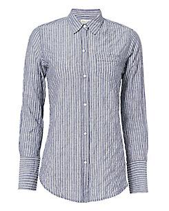 Nili Lotan Mini Patch Pocket Stripe Shirt