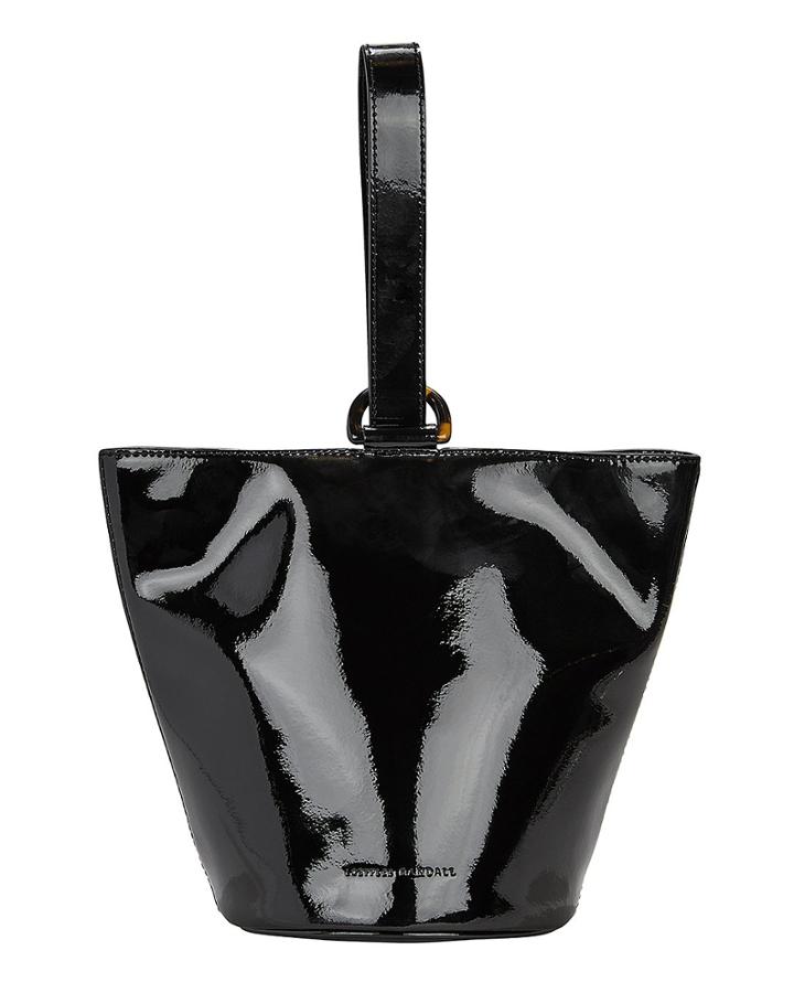Loeffler Randall Dolly Patent Leather O-ring Top Handle Bag Black 1size