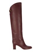Jimmy Choo Minerva Vino Over-the-knee Boots Red 36