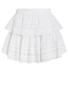 Love Shack Fancy Loveshackfancy Ruffle Mini Skirt White S