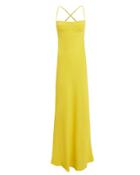 Michelle Mason Viscose Crepe Suiting Bustier Gown Yellow 4