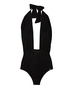 Salinas Tie Neck Deep Front Swimsuit