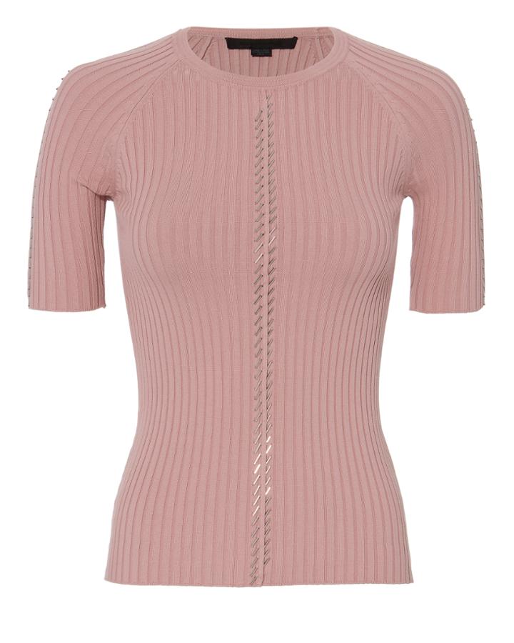 Alexander Wang Pierced Short Sleeve Top Pink M