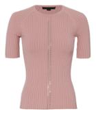 Alexander Wang Pierced Short Sleeve Top Pink M