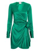 Alexis Komosa Emerald Wrap Mini Dress Emerald Green S
