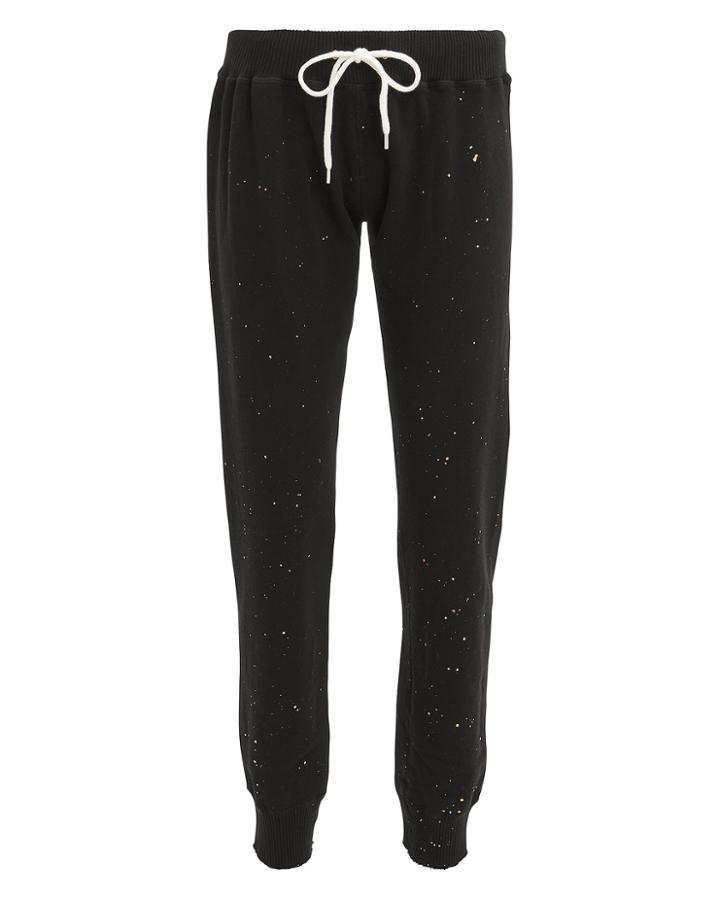 Monrow Splatter Black Sweatpants Black L