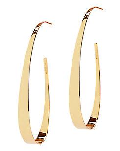 Lana Jewelry Mega Narrow Gloss Hoop Earrings