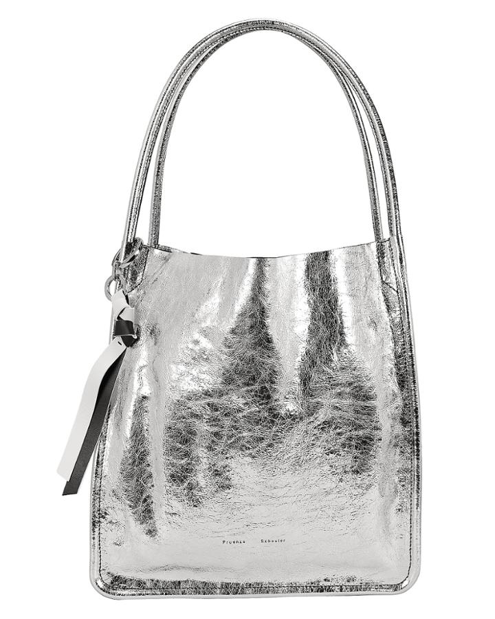 Proenza Schouler Large Metallic Tote Bag Silver/metallic 1size